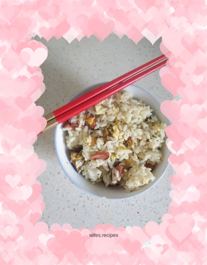 Ham and egg fried rice