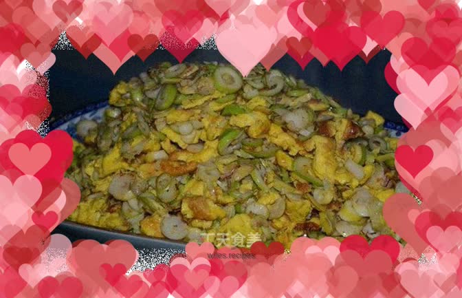 Scrambled eggs with spring bamboo shoots