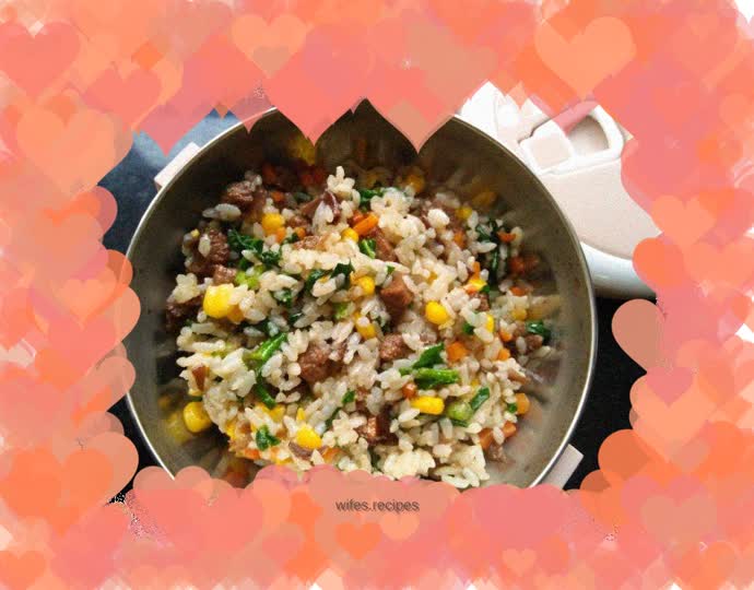 Beef colorful fried rice