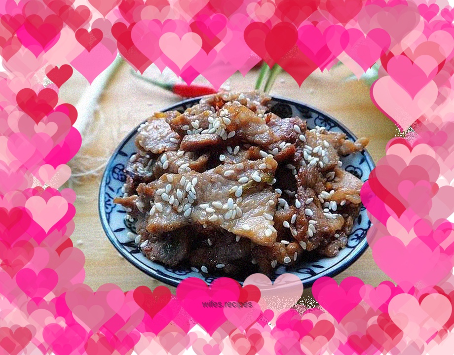 Sesame meat slices