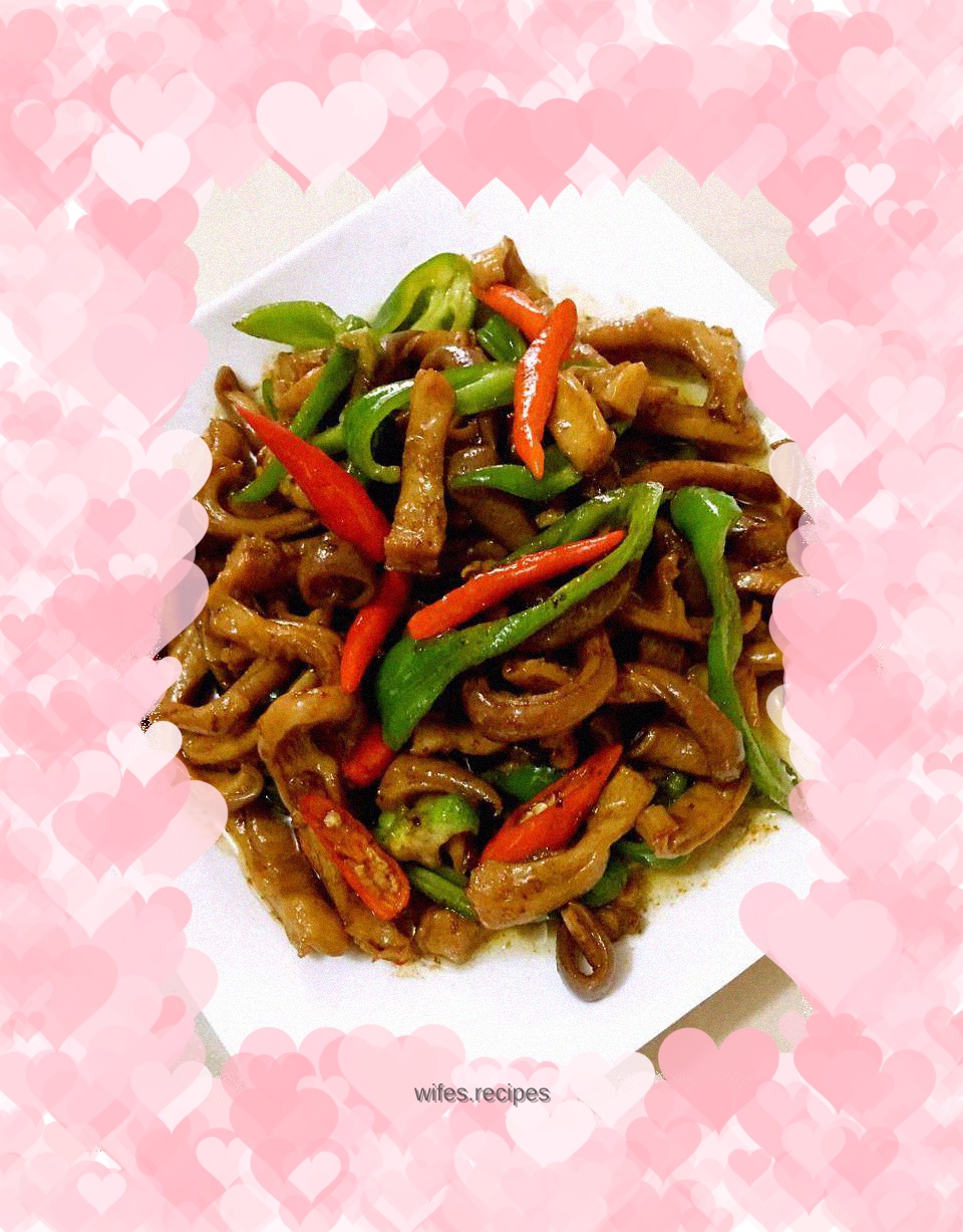 Shredded belly with double peppers