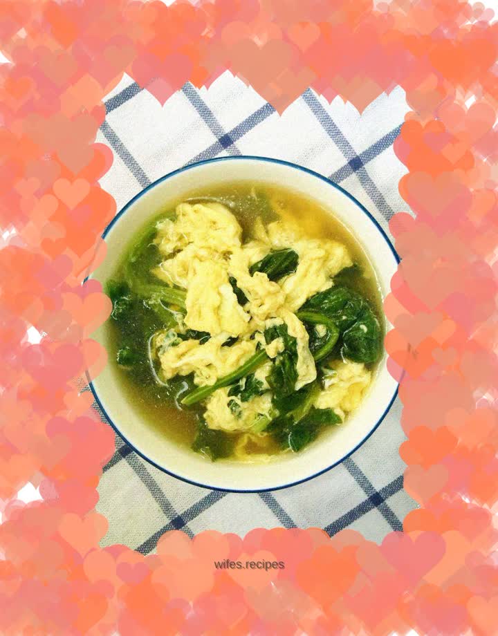 Soypot version of spinach and egg soup