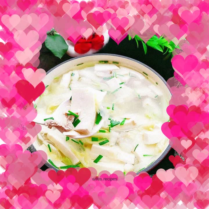 Cabbage, Pork and Tofu Soup
