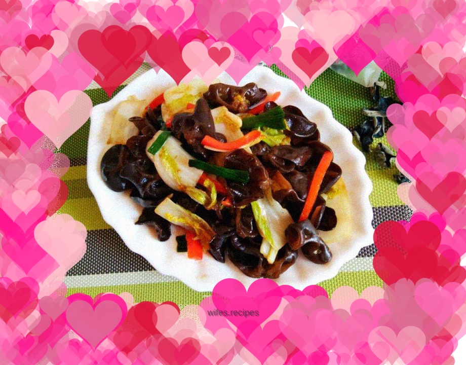 Fungus and baby cabbage