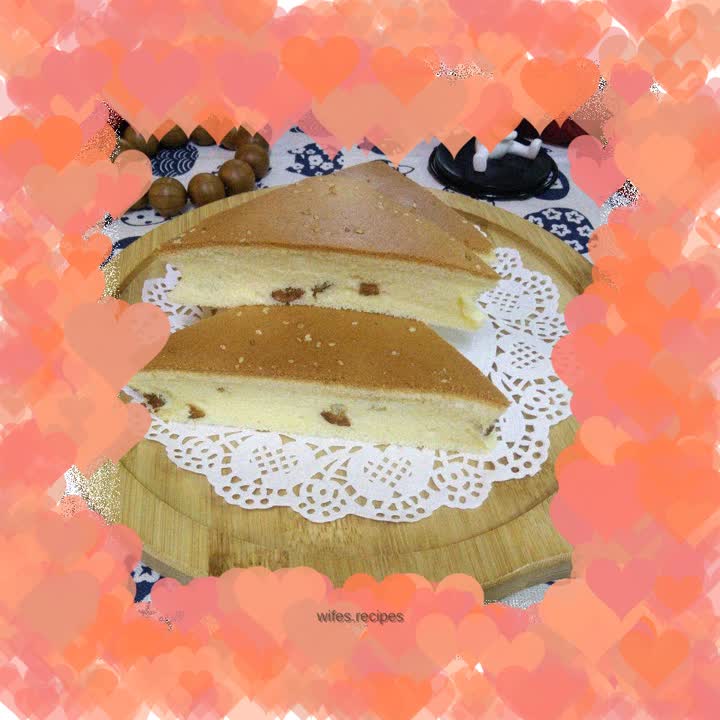 Sliced red date cake