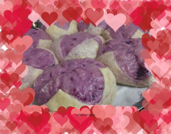 Purple sweet potato bud steamed buns