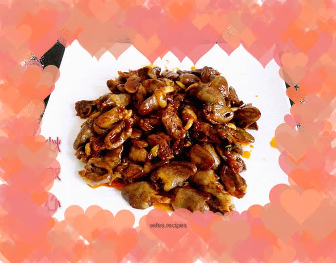 Fried chicken hearts