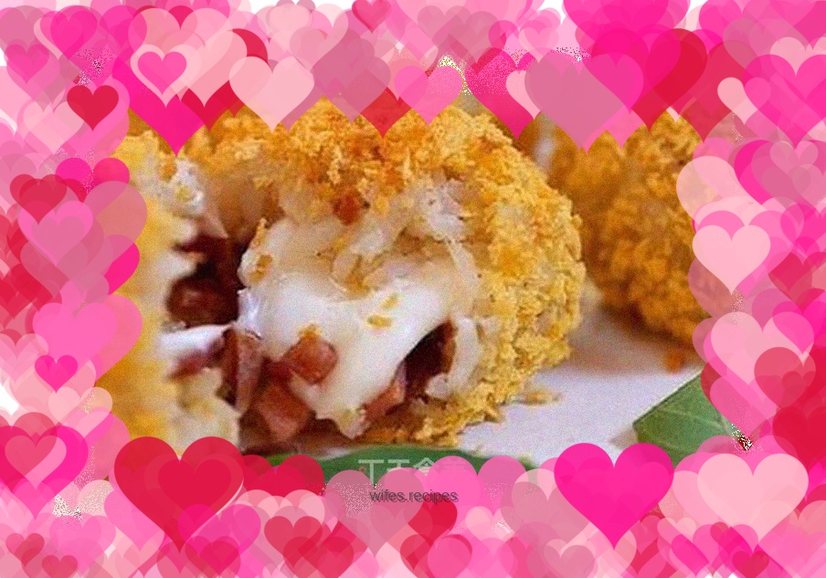 Fluffy cheese rice balls