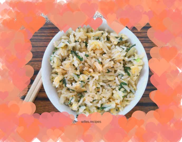 Fried rice with leek and egg