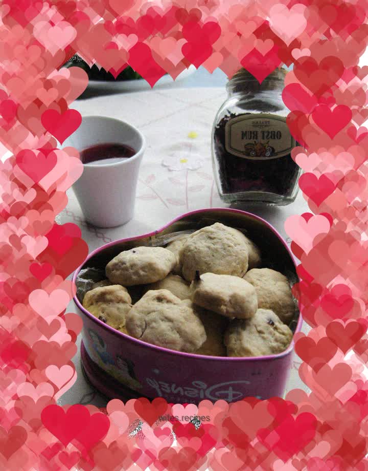 Flower and fruit tea biscuits