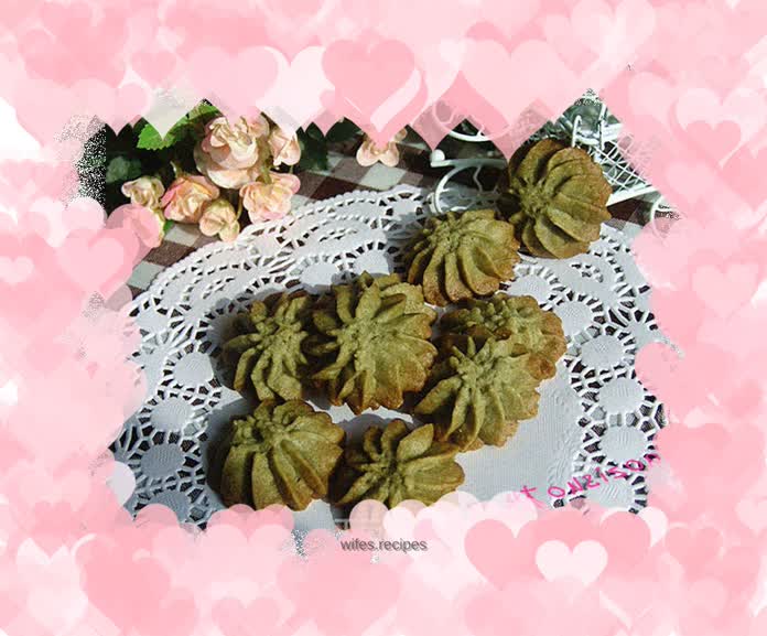 Butter Matcha Cookies
