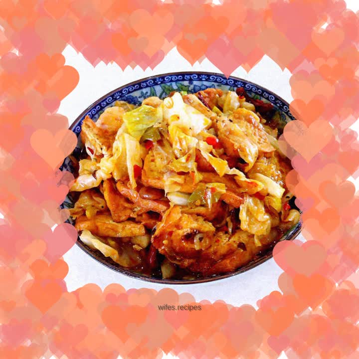 Kang tofu braised with cabbage