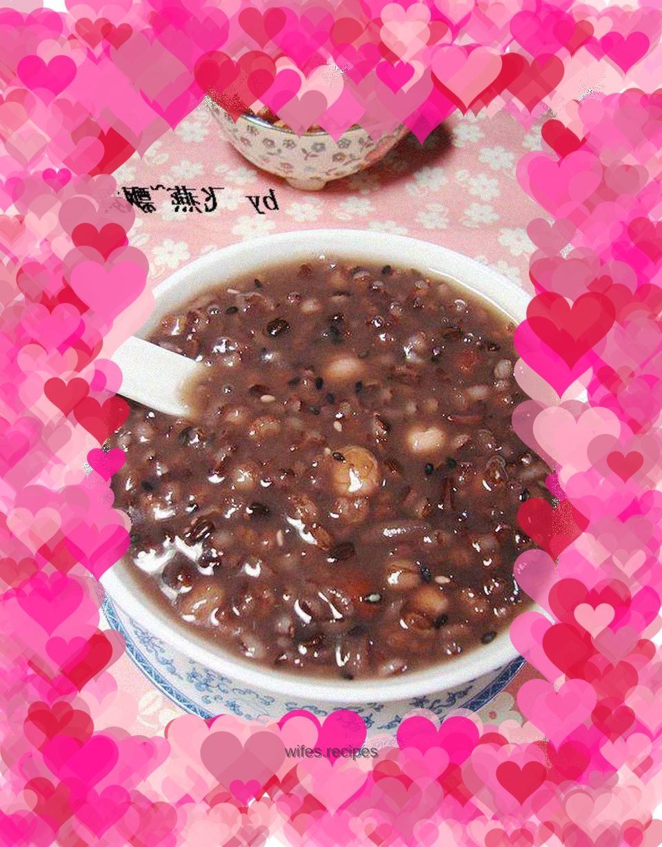 【Black rice, barley and eight treasures porridge】---Autumn and winter health porridge