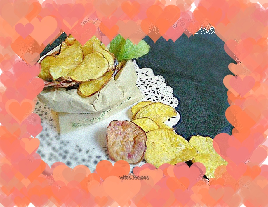 Crispy sweet potato slices