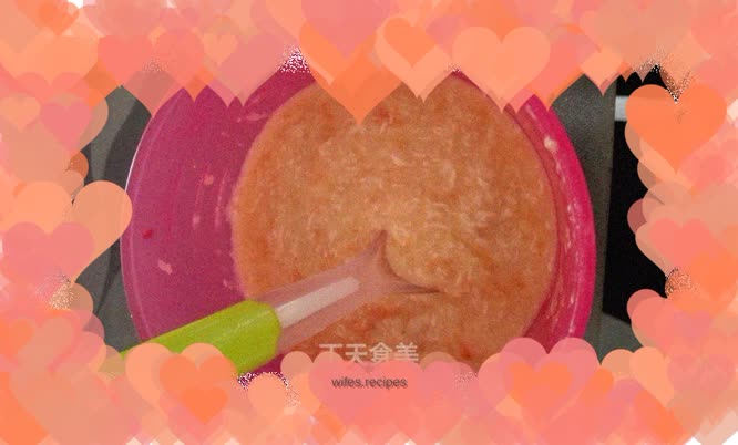 Carrot and chicken puree as complementary food for eight-month-old babies