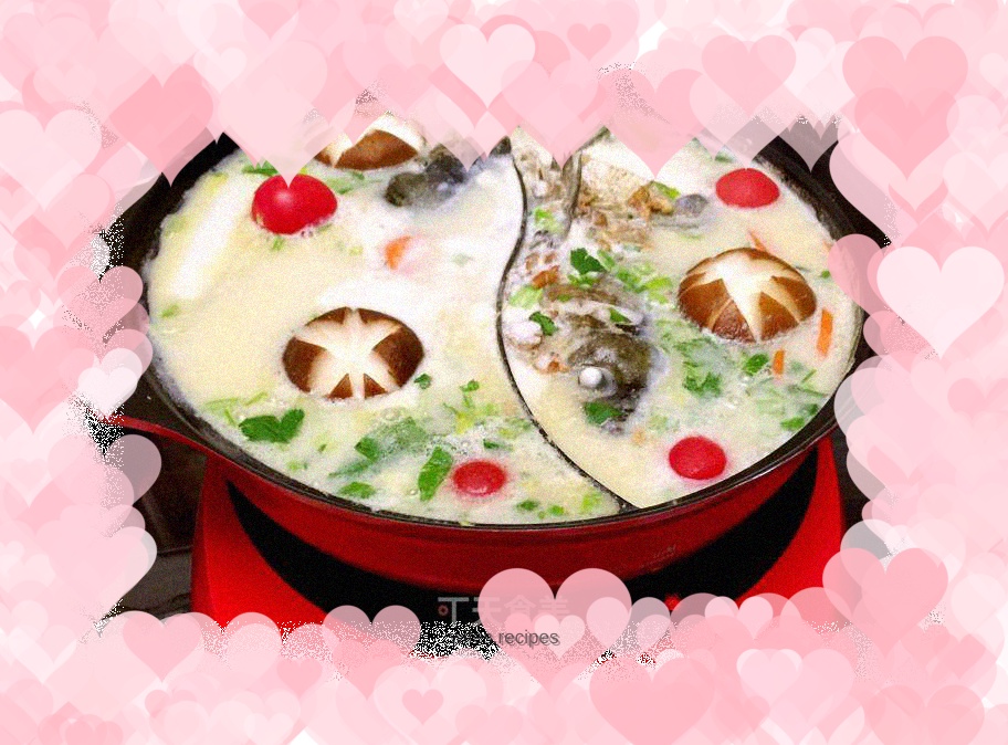 Soy milk fish head hotpot