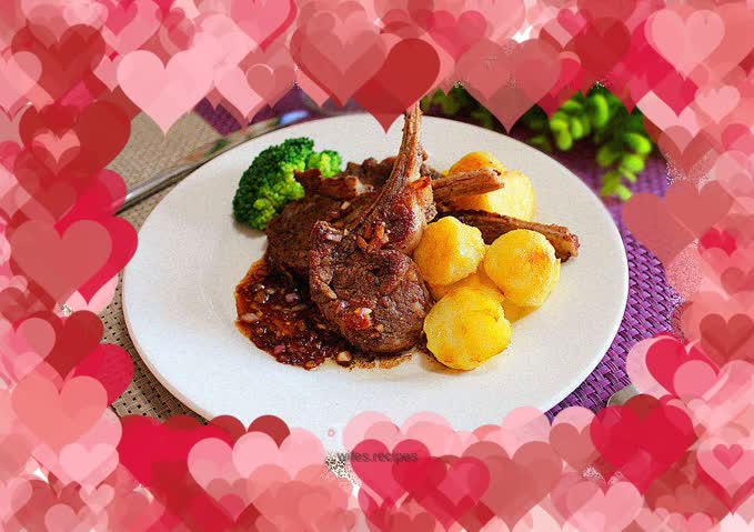 Pan-fried lamb chops