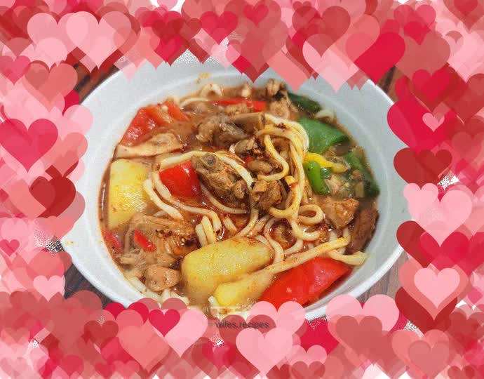 Chicken Nuggets and Potato Noodles