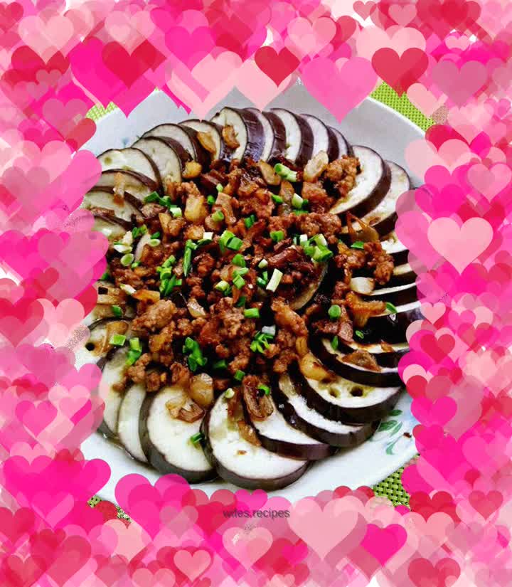 Steamed Eggplant with Garlic Minced Pork