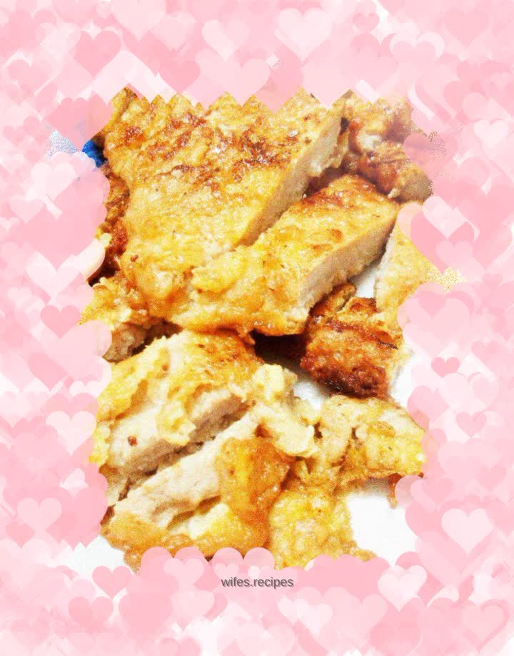 Salt-baked golden pork chop