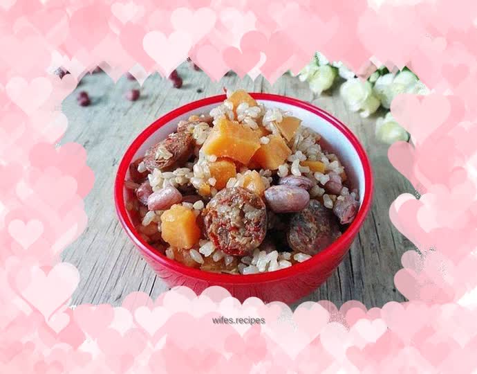 Sausage, Sweet Potato, Peanut Brown Rice