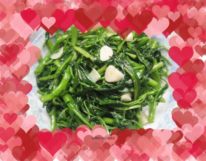 Garlic water spinach