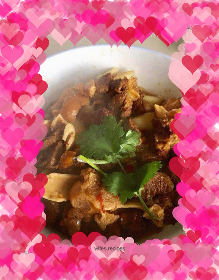 Roast mutton with radish