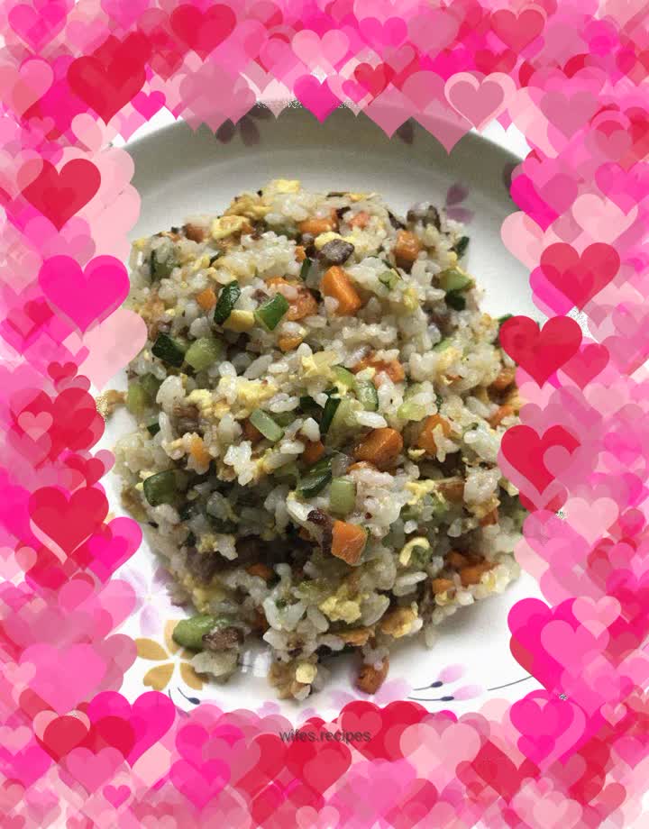Colorful nutritious egg fried rice