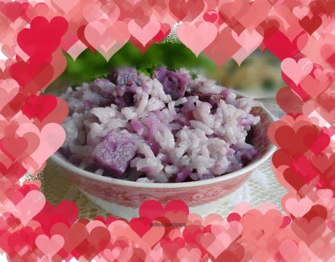 Purple sweet potato rice
