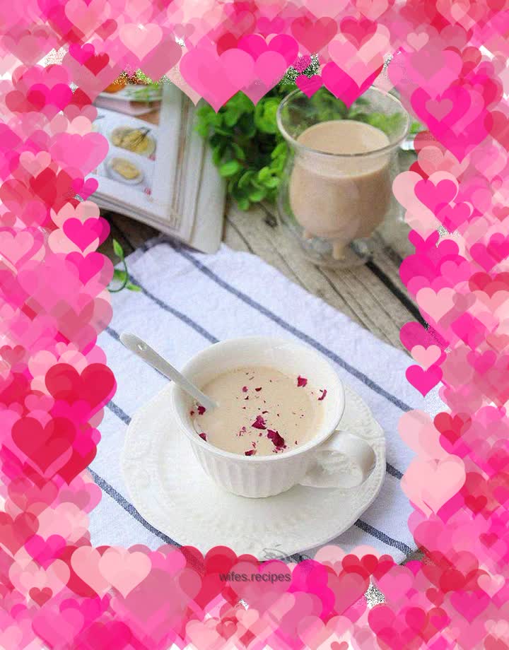 Rose milk tea