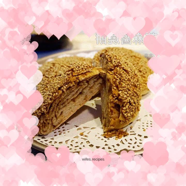 Crispy sesame sauce pancakes