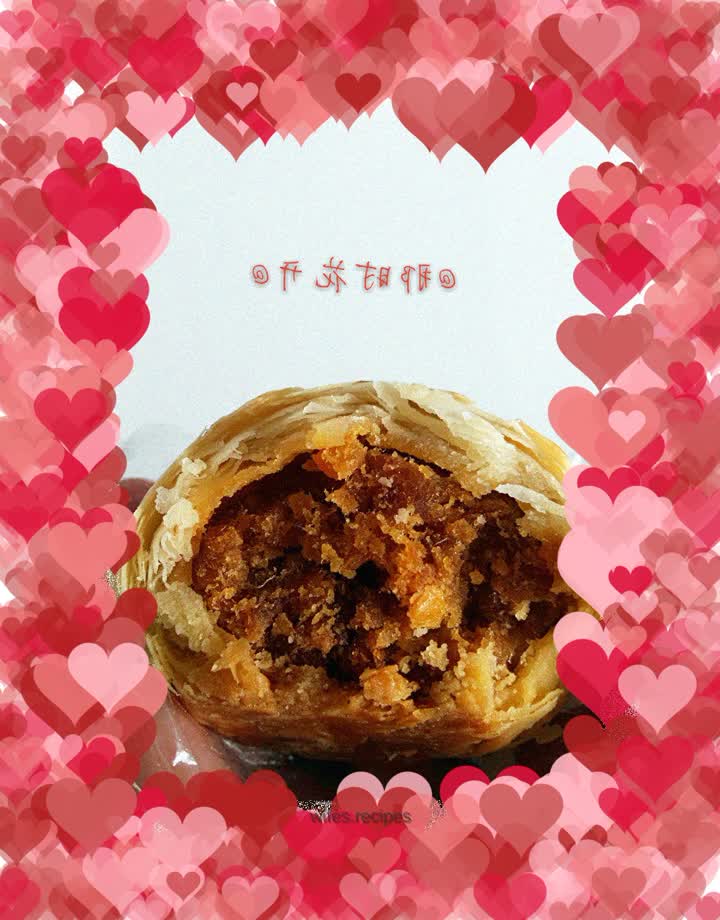 Meat floss and egg yolk cake