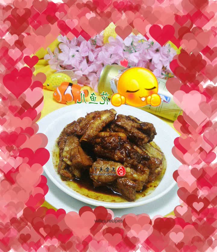 Huayuer’s home-cooked side dishes~~~~~~ Braised Pork Ribs with Shacha Sauce
