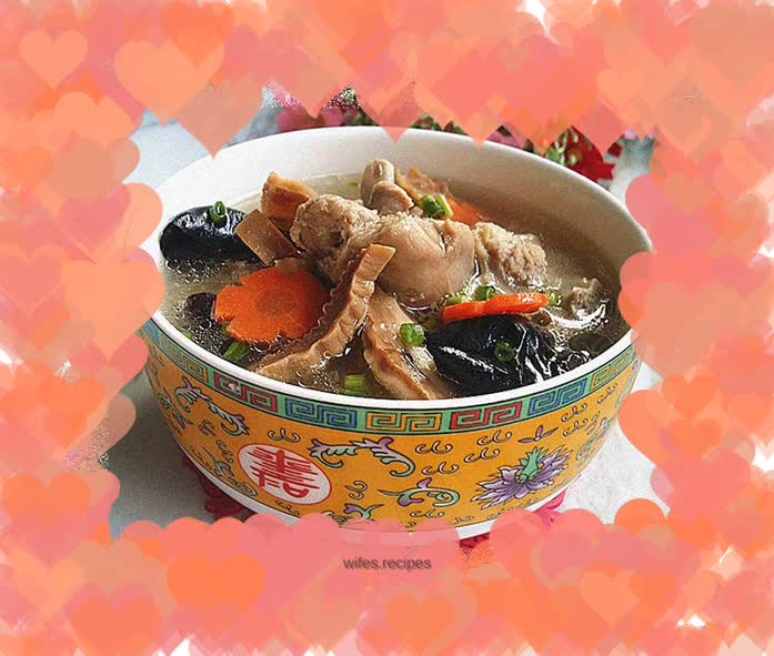 Braised duck legs with wild bamboo shoots