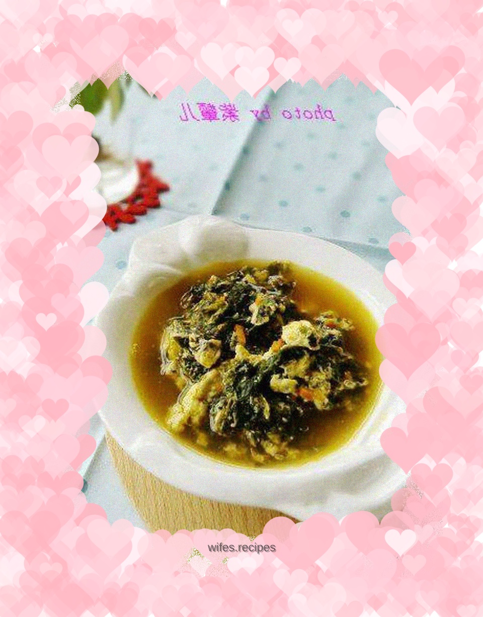 Seaweed and egg drop soup