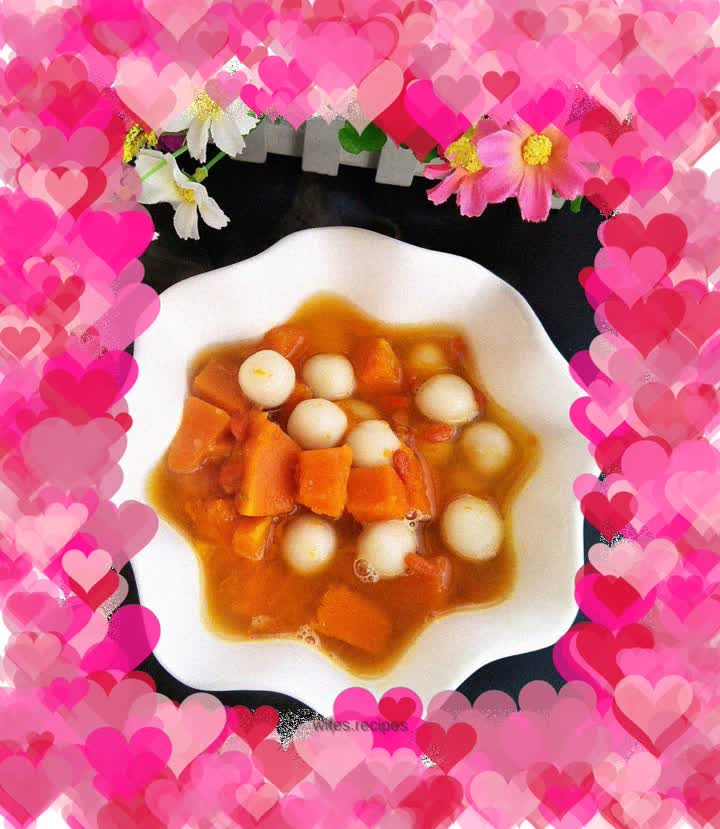 Pumpkin dumpling sweet soup