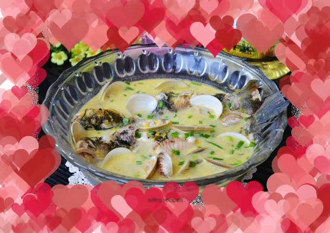 Clam and fish soup