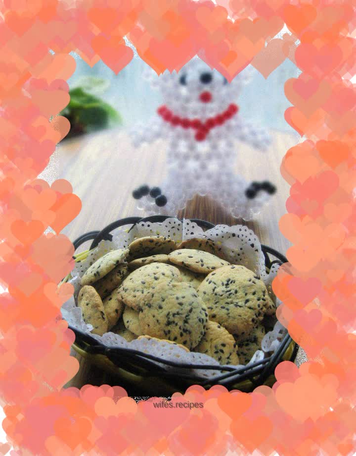 Black sesame cookies