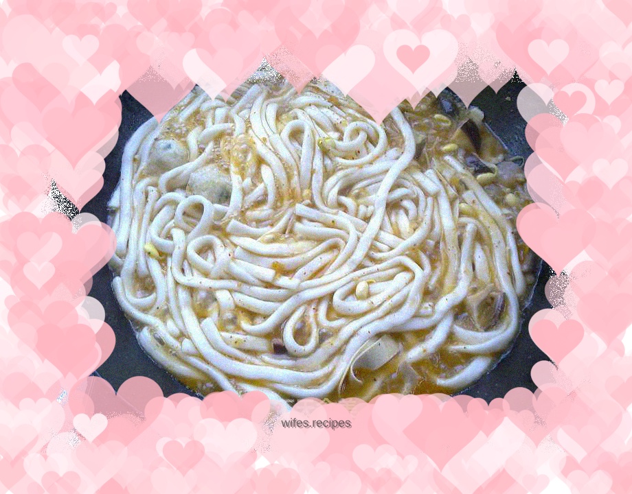 Potato powder in miso soup