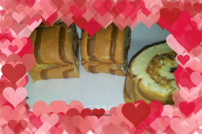 Chiba pattern chocolate meat floss cone