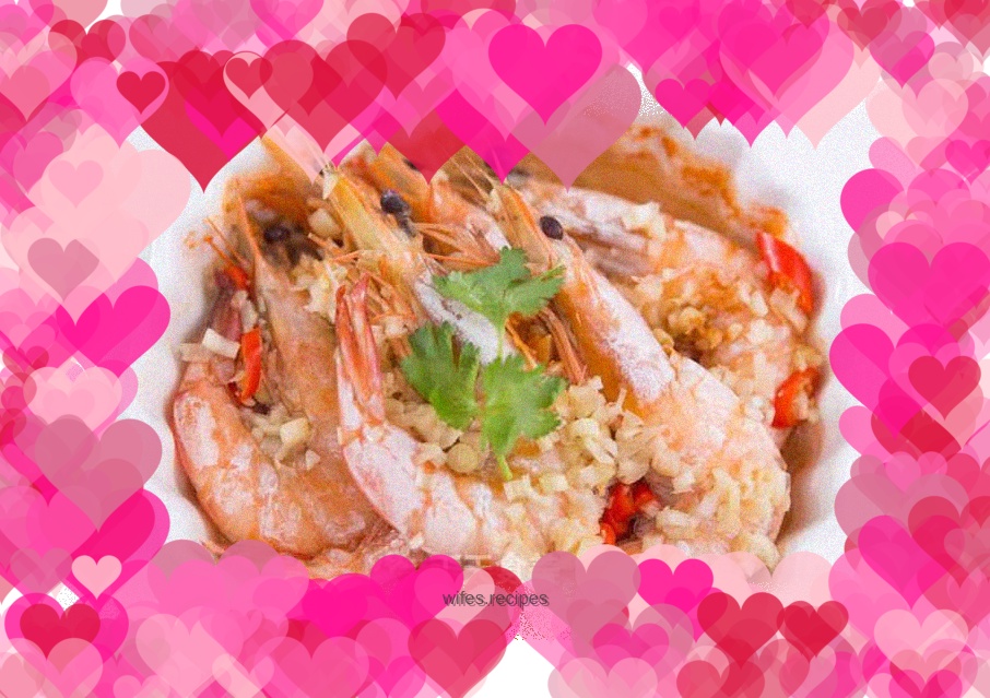 A different way to eat shrimp - Steamed Shrimp with Lemongrass and Green Lemon