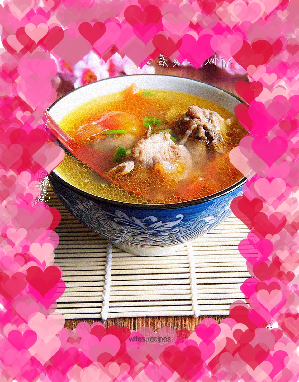 Tomato pork ribs soup