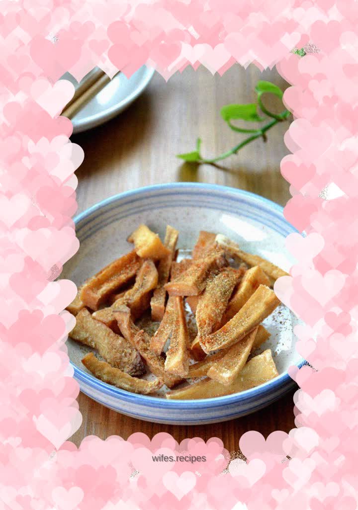 Salt and pepper king oyster mushroom