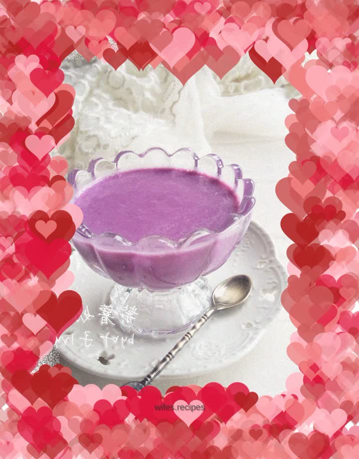 Healthy and delicious purple sweet potato milkshake