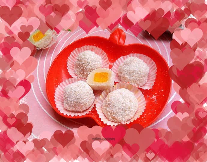 Mango glutinous rice cake