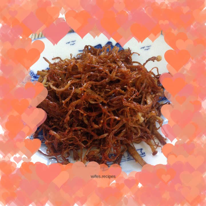 Pan-fried cumin enoki mushrooms