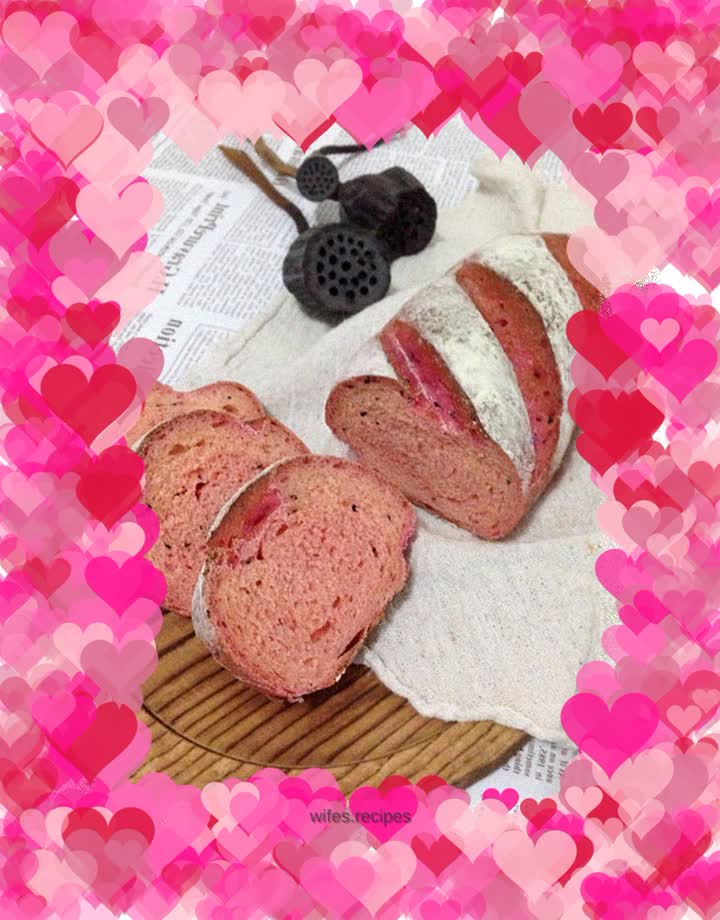 Dragon fruit soft baguette