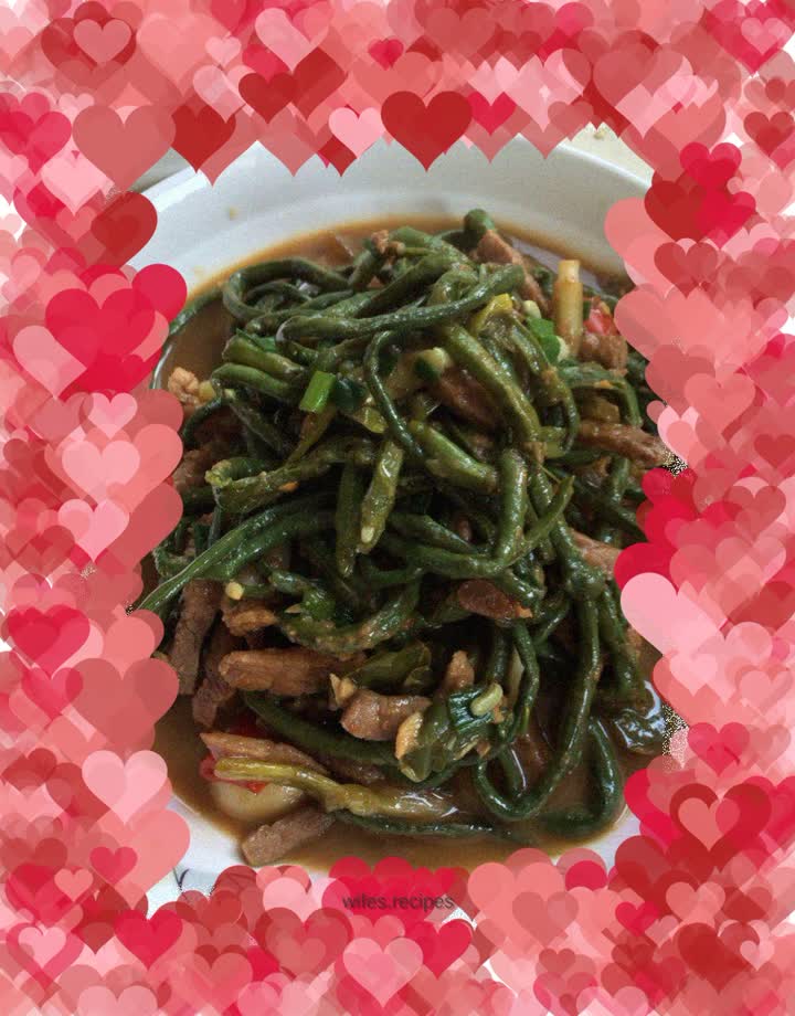 Braised beans with meat