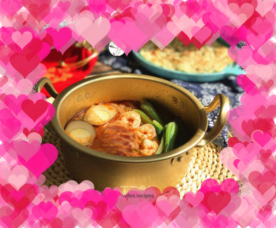 Shrimp and Sour Soup Noodles & Scallion Pancakes