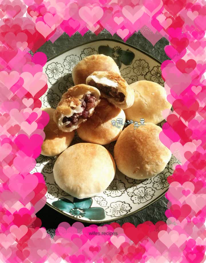 【Chinese dim sum so crispy】Red bean cake